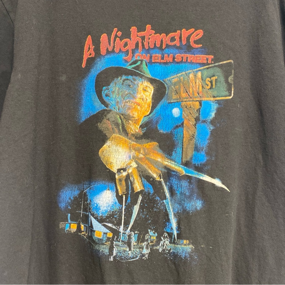 Nightmare On Elm Street T Shirt Freddy Kruger Graphic Tee Black XL